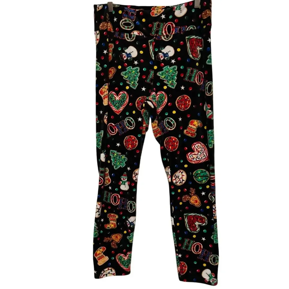 No Boundaries Junior's Black Multi-Color Christmas Lounge Pants Size‎ XXL